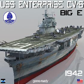 USS Enterprise CV-6 BIG E 1942
